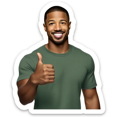 Michael b Jordan thumbs up sticker