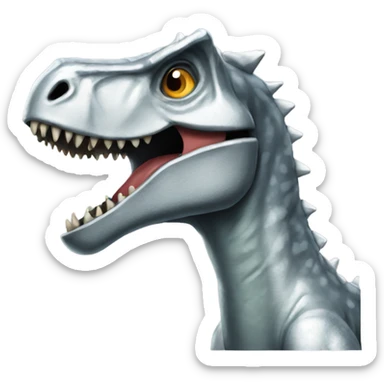 Chrome dinosaur sticker
