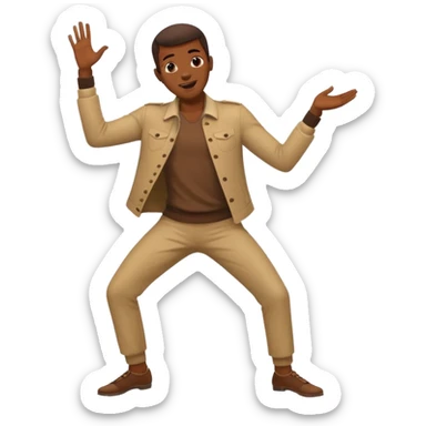 African man dancing sticker
