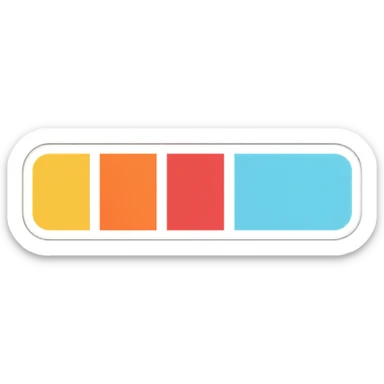 progress bar icon with color and black outlines sticker