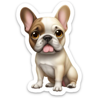 frenchie with one leg sticker