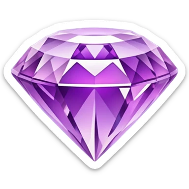 Purple diamond sticker