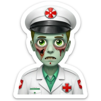 Zombie ambulance driver sticker