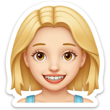 Braces girl sticker