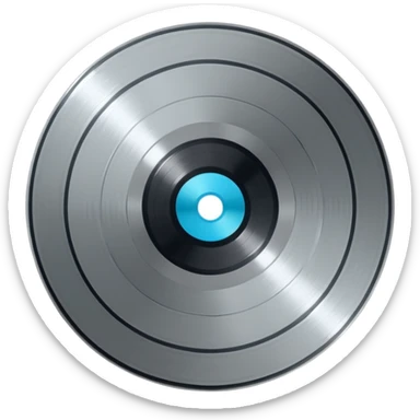 platinum vinyl with an apartment logo in the middle sticker