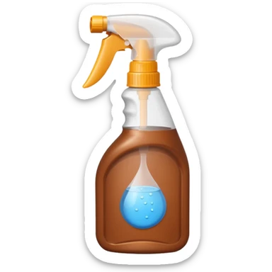 spray bottle brown colored sticker