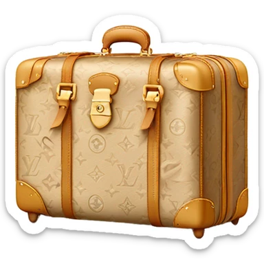 Beige luxurious Luis Vuitton luggage sticker