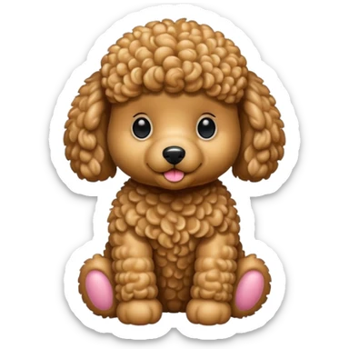 Teddy bear like poodle sticker