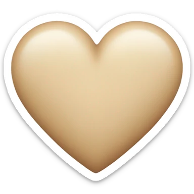 Beige Heart sticker