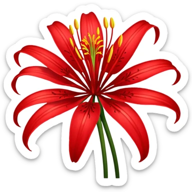 Red spider lily sticker
