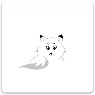Arctic fox sticker