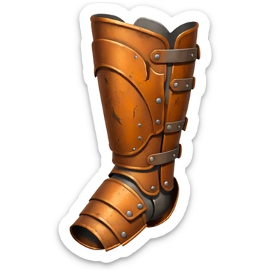 Rusted warrior leg armor sticker