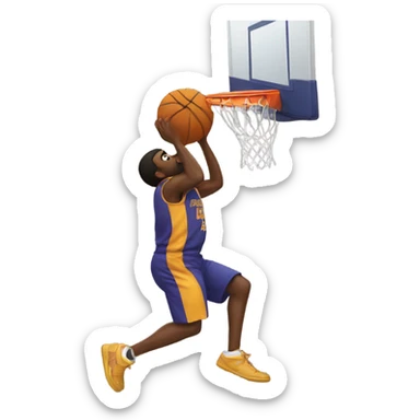 A guy dunking on another sticker
