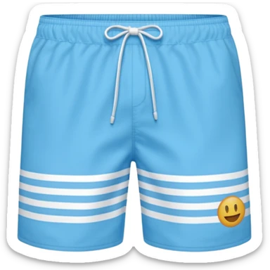 un short de bain pour homme rayé fine bleu clair verticale sticker