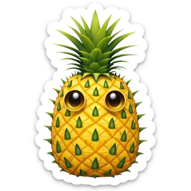 Upside down pineapple sticker