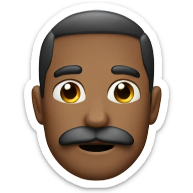 Man handlebar moustache  sticker