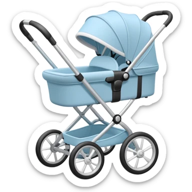 Pastel blue infant stroller  sticker