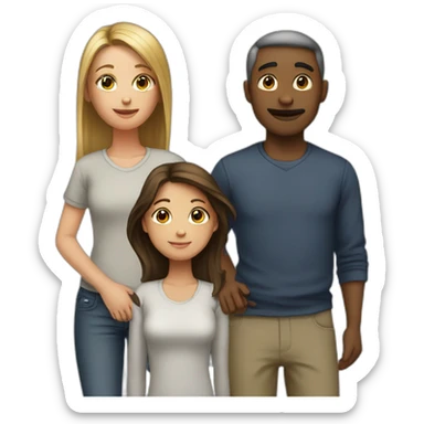 Two girls with parents and friends, but they do not appear. The friends do not return and the parents do not appear  sticker