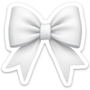 white bow on w bow sticker