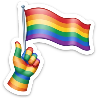 LGBTQ+ flag sticker