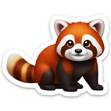 Red panda with salt shaker sticker