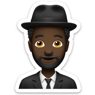 Black jewish man sticker