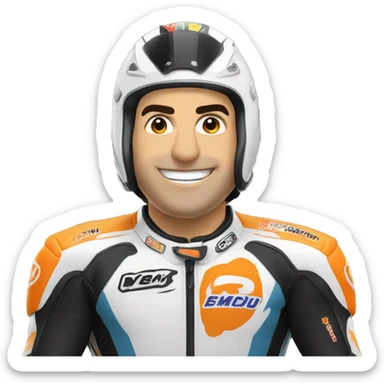 Toni bou qui fait de la moto sticker