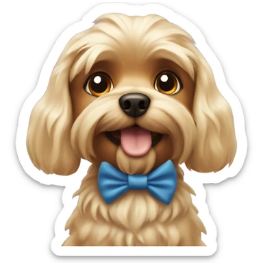 yorkshire dog with a bow sticker