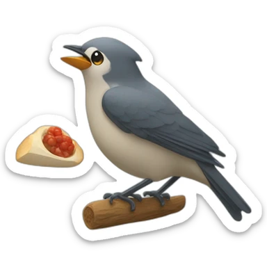 Chat qui mange un oiseau sticker