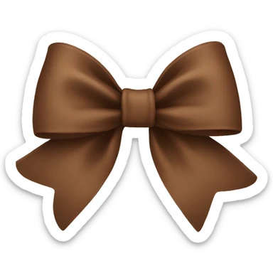 Brown bow sticker