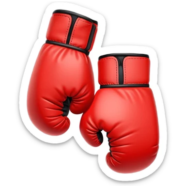 Minimalistic flat vector icon, iOS style, thin black contour on white background. Boxing gloves or a fighter silhouette in stance. sticker