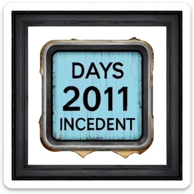 days since last incident sticker