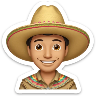 Tejana sombrero de hombre sticker
