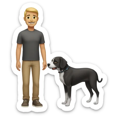 Gay man with dog sticker