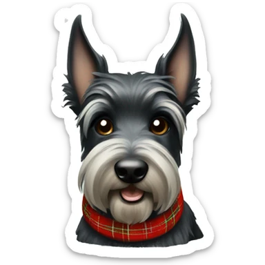 Scottish terrier Christmas  sticker