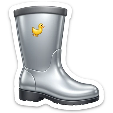 all silver toy boot sticker