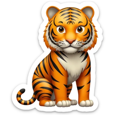 Tigre adulto feroz con la cara mas real no de caricatiraen la cima  sticker