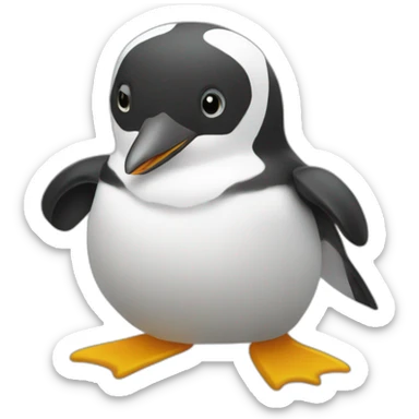 Pingouin sur chev sticker