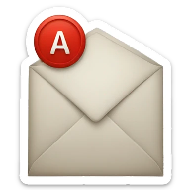 letter icon red letter sticker