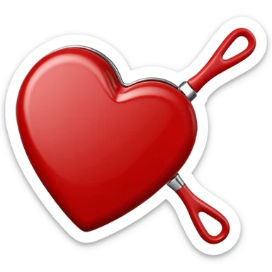 Valentine cookware heart shaped  sticker