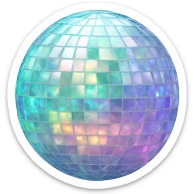 Opal gemstone disco ball sticker