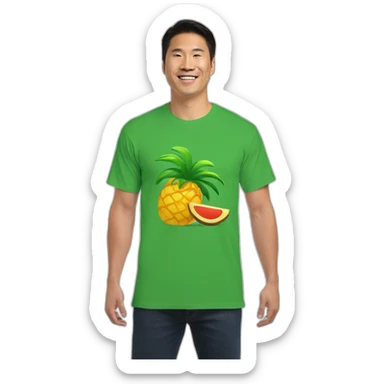 hawaian tshirt with a loading sticker