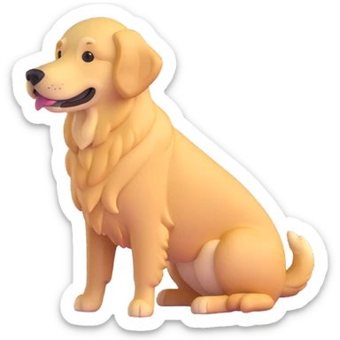 Golden retriever dog sticker