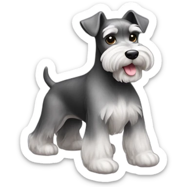 salt and pepper miniature schnauzer sticker