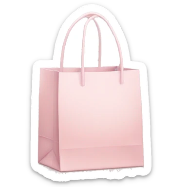 Pale Pink shopping bags sticker