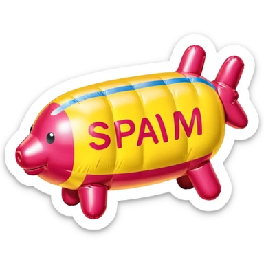  paris SPAM meat jeff koons style inflatable sculpture art  sticker
