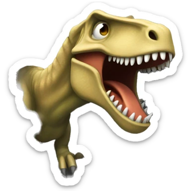 dinosaur coming out of a vent sticker