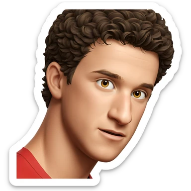 portrait of a boy looking sticker