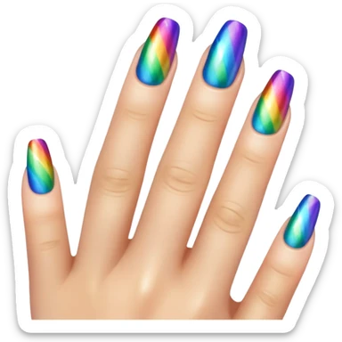 nail art rainbow sticker