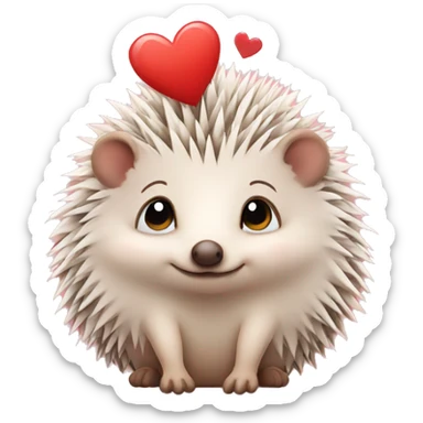Cute Hedgehog in love sticker